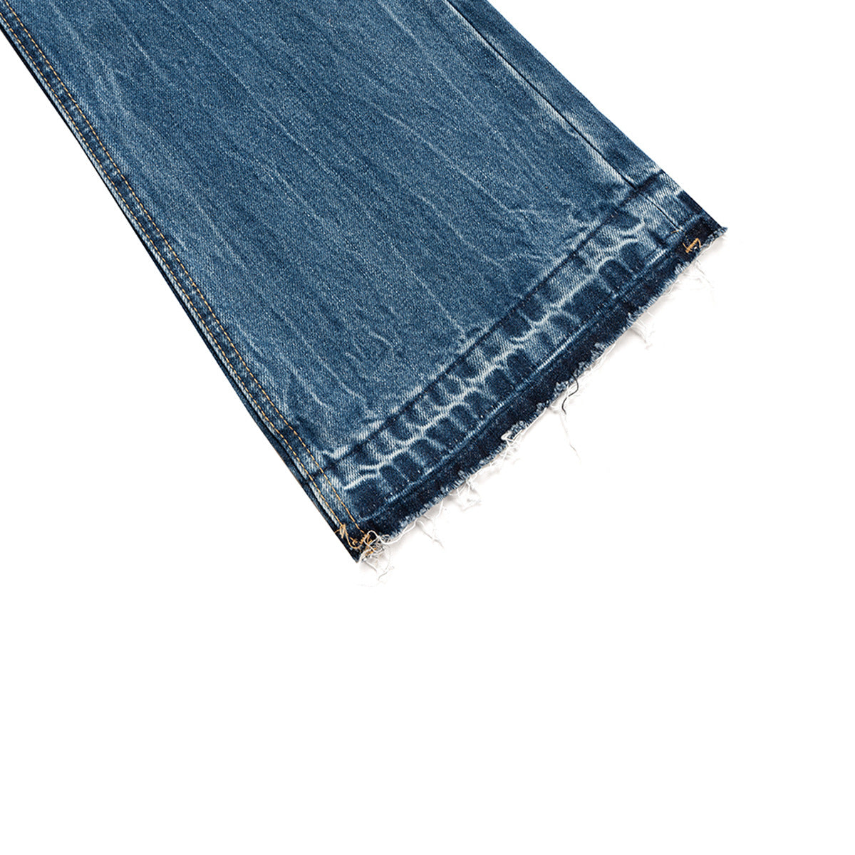 Splash Ink Frayed Hem Flare Denim Jeans WN11348