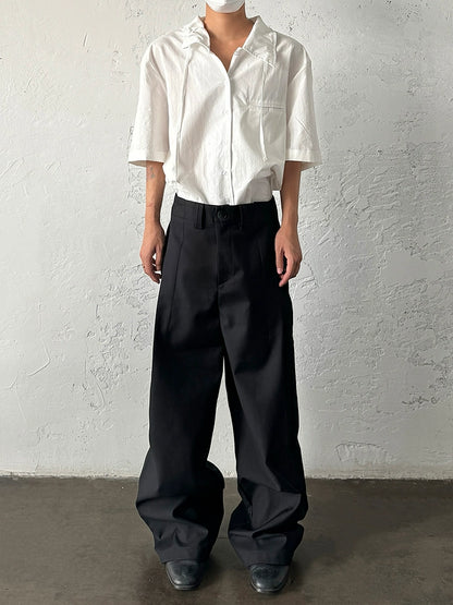 Pleats Wide Leg Trousers WN20009