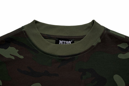 Camouflage Letter Graphic Short Sleeve T-Shirt WN28053