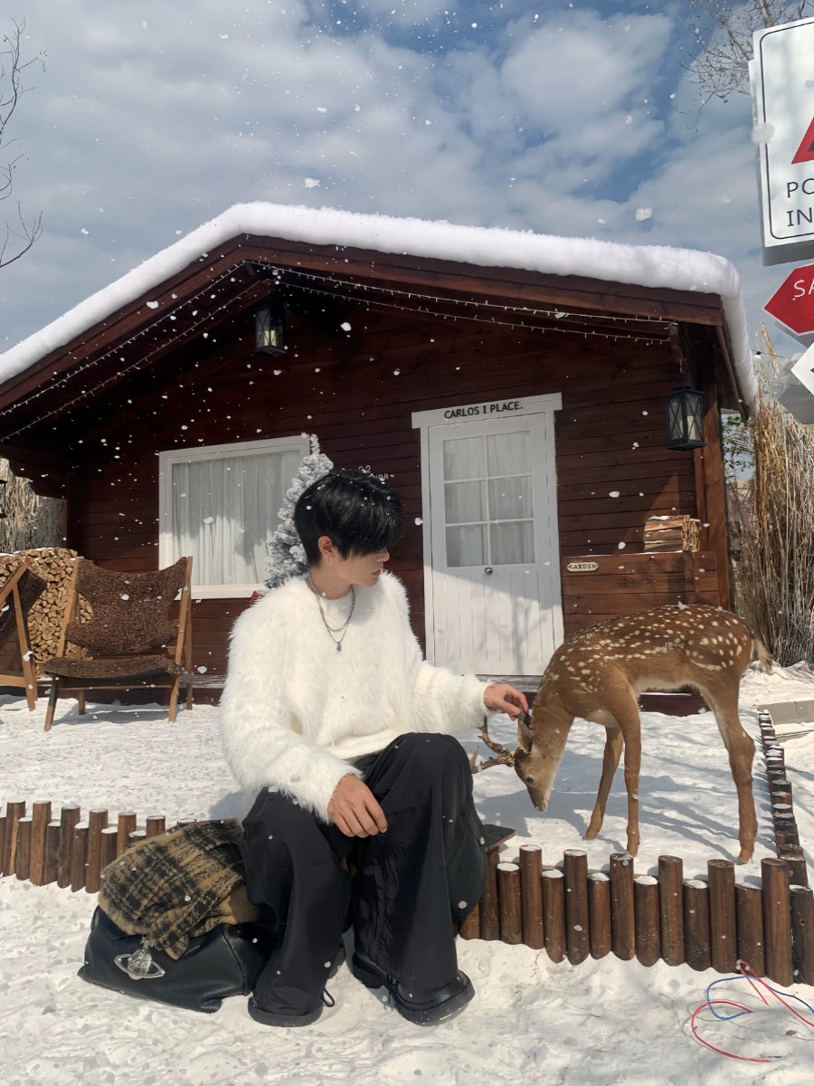 Soft Imitation Mink Oversize Knit Sweater WN19776