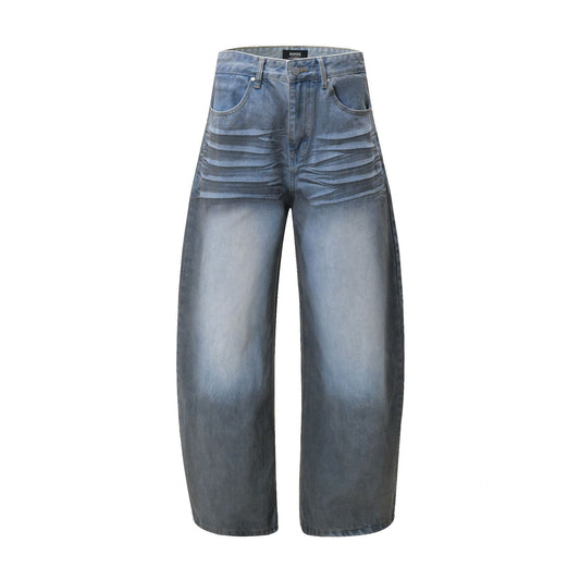 Washed Straight Leg Denim Jeans WN12908