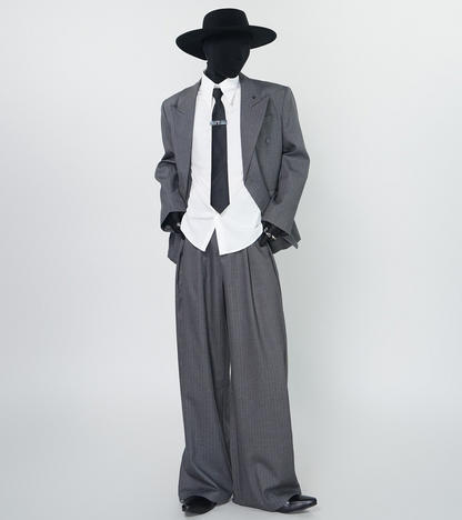 Stripe Tailored Jacket & Stripe Wide Leg Trousers Setup WN24295