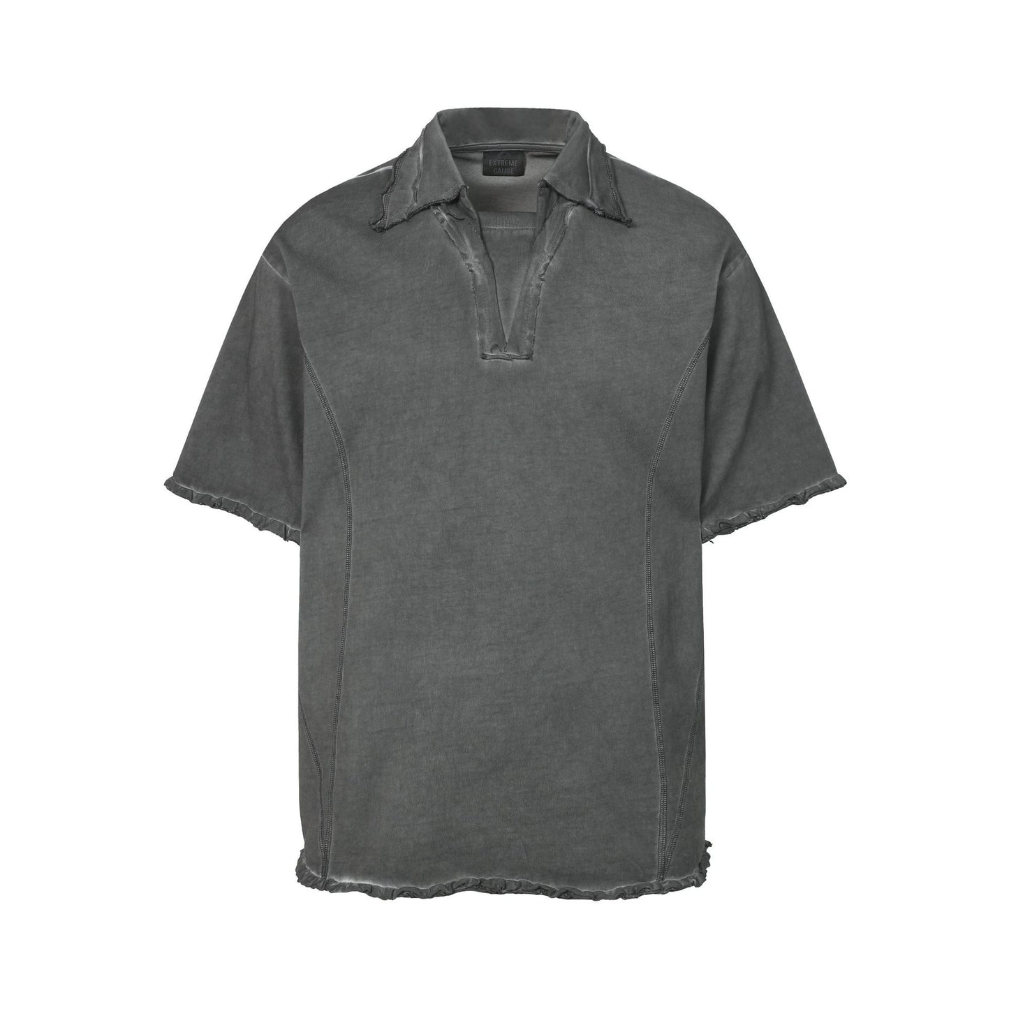 Lapel Wash Stain Short Sleeve Polo Shirt WN25637
