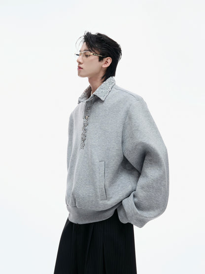 Sequin Pin Long Sleeve Polo Shirt WN21218