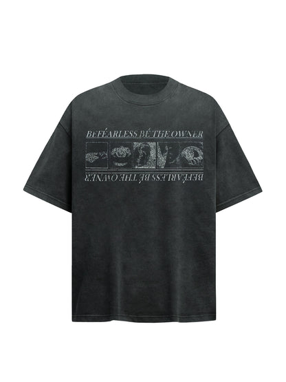 Graphic Letter Print Short Sleeve T-Shirt WN26174