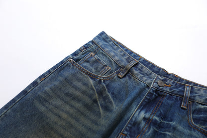 Washed Fade Cropped Denim Jeans WN25442