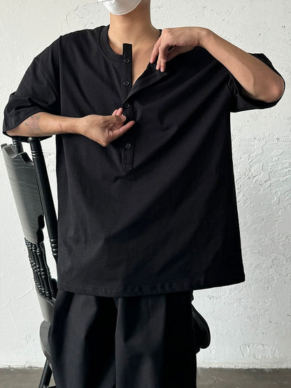 Henley Neck Short Sleeve T-Shirt WN19970