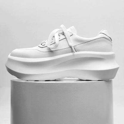 Matte Thick Sole PU Leather Derby Shoes WN21275