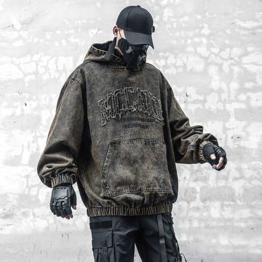 Wash Damage Logo Oversize Hoodie WN22326