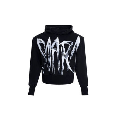 Letter Graffiti Design Shoulder-pad Hoodie WN8061