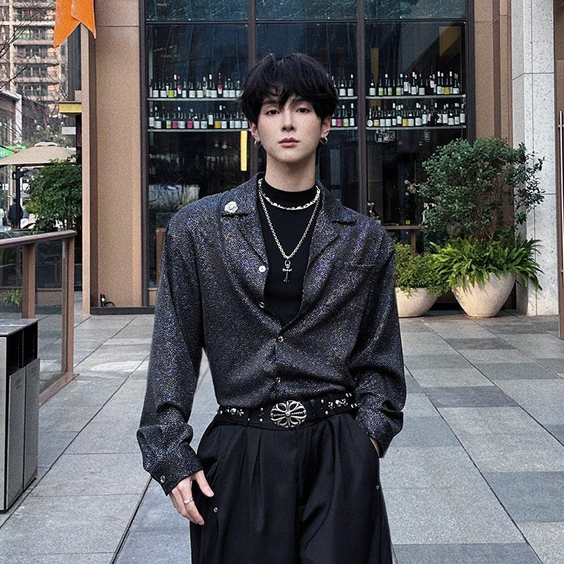 Oversize Lapel Long Sleeve Shirt WN25069