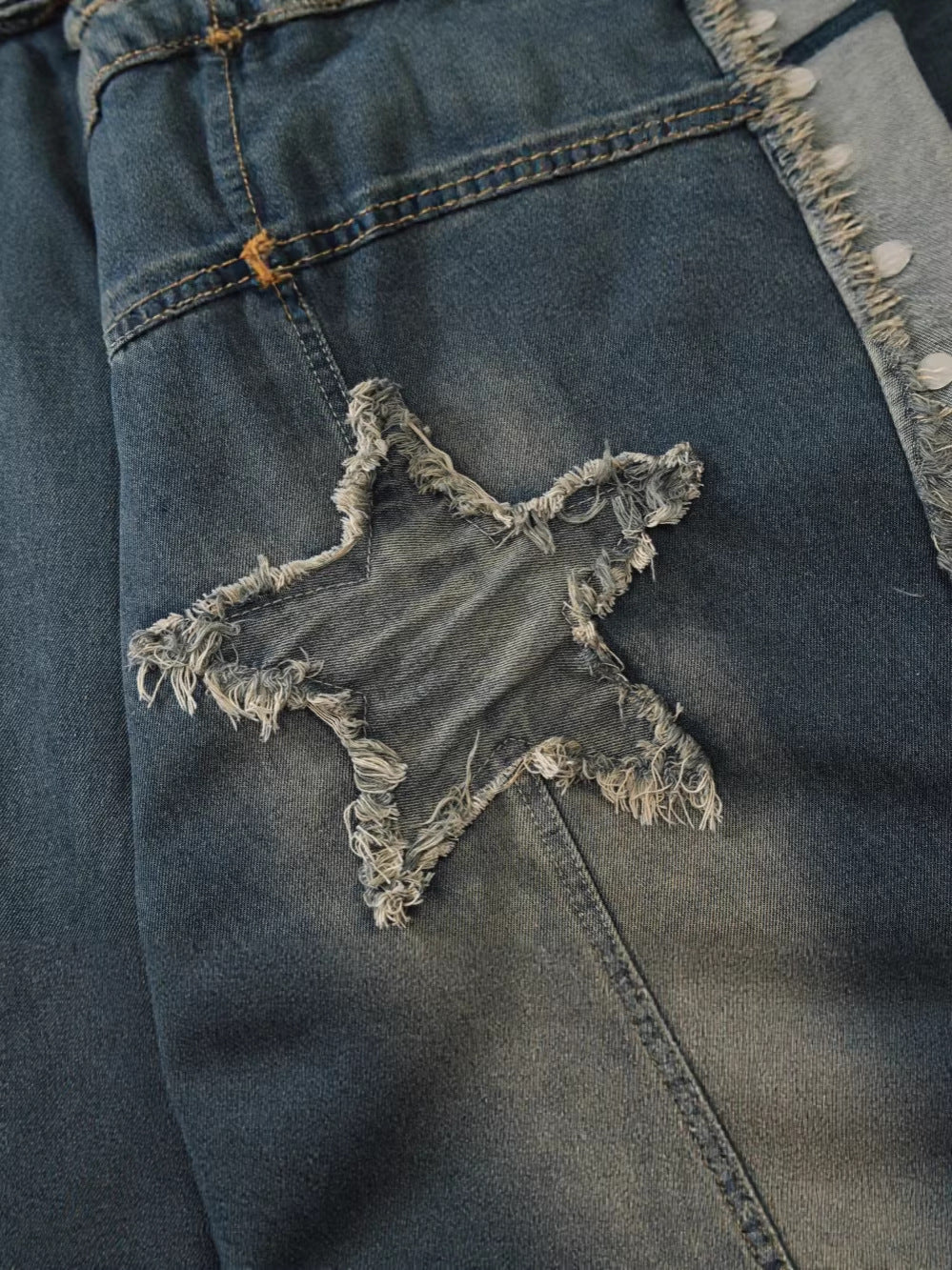 Washed Star Embroidery Denim Jacket WN28078