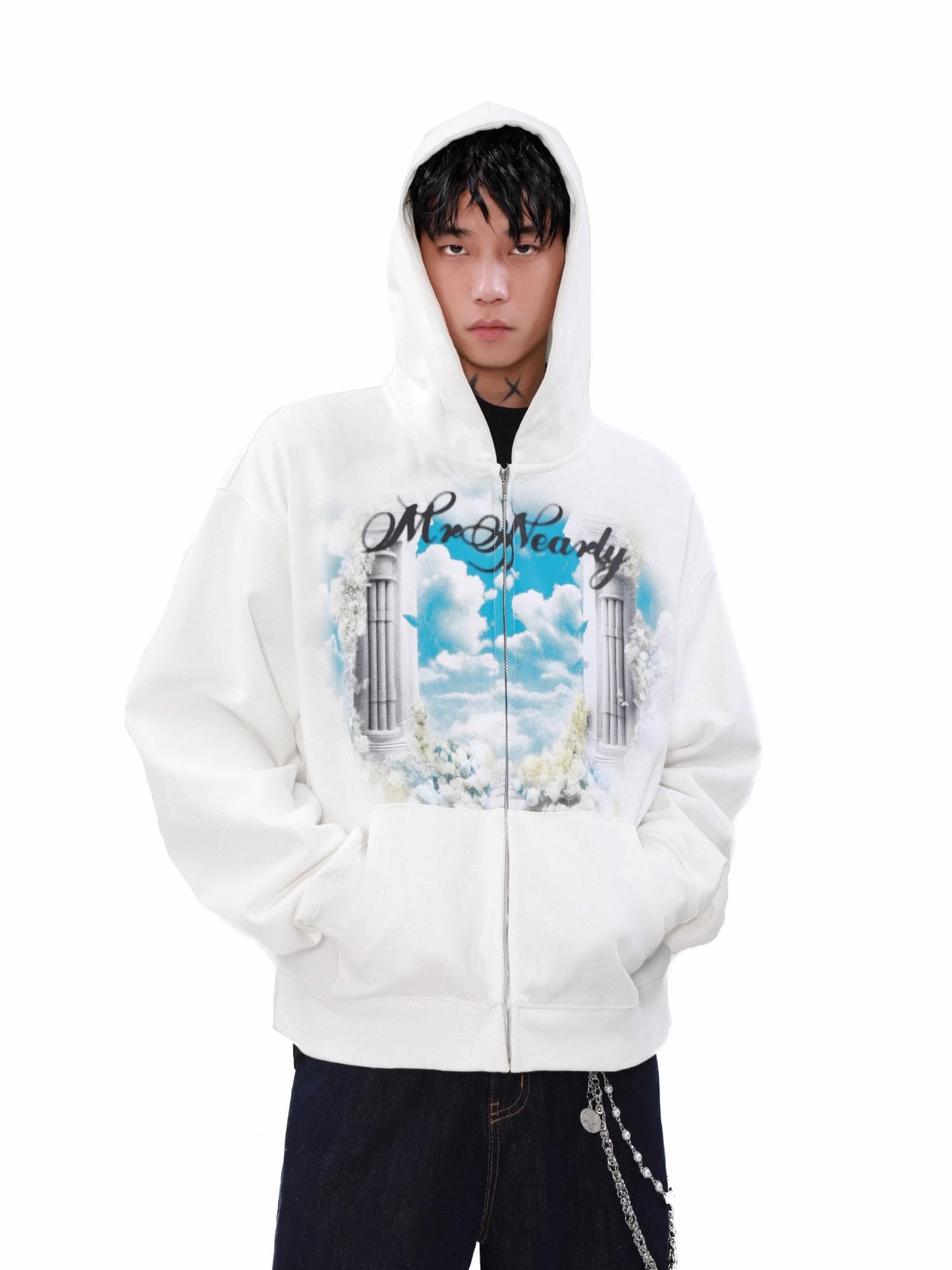 Print Zipper Hoodie WN8319