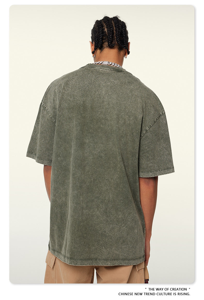 Washed Heavyweight Oversize Short Sleeve T-Shirt WN6078