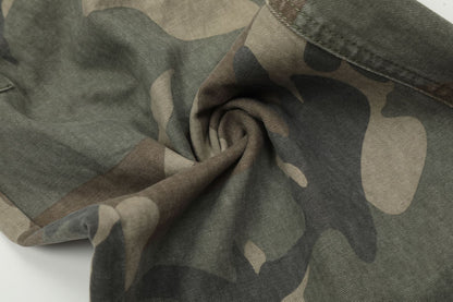 Camouflage Washed Wide-Leg Cargo Pants WN11353