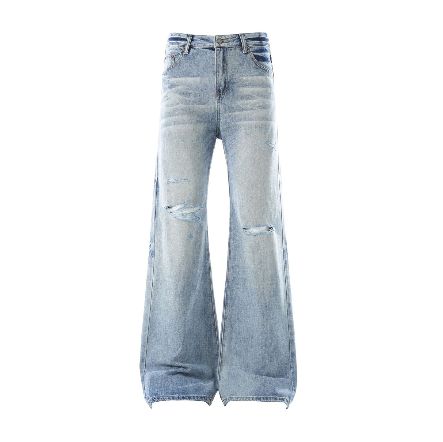 Washed Damage Flare Denim Jeans WN26095