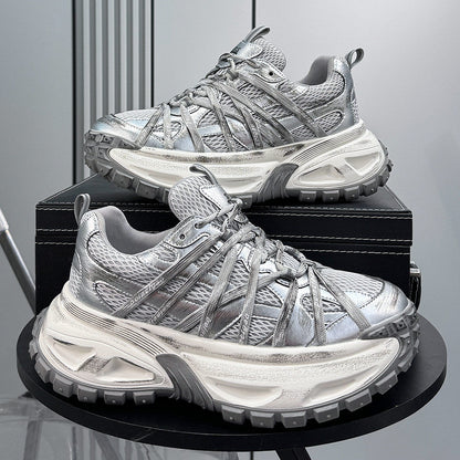 Mesh Rope Lace Chunky Sole Sneakers WN24677
