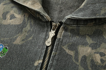 Patchwork Graffiti Camouflage Jacket WN12999
