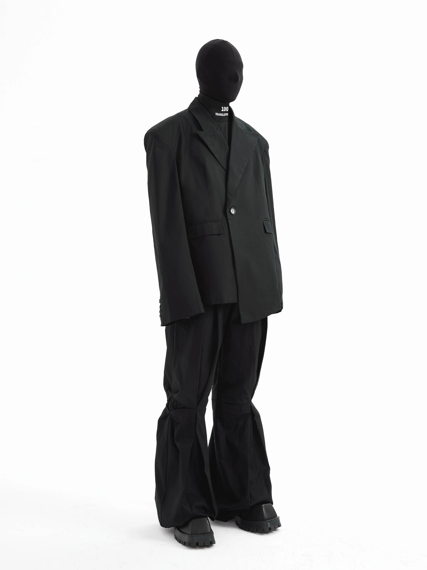 Irregular Deconstruction Shoulder-Pad Oversize Tailored Jacket WN21292