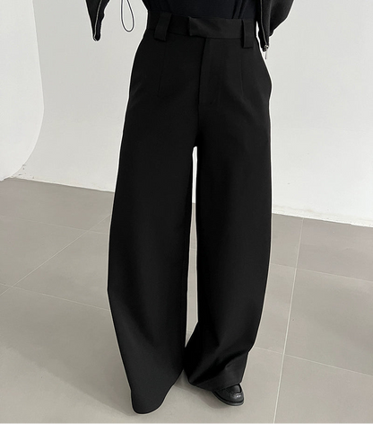 Thick Plain Straight Flare Trousers WN21593