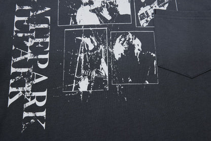 Band Print Short Sleeve T-Shirt WN26005