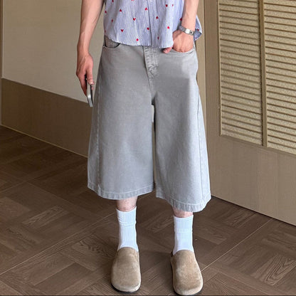 Wide Cropped Denim Jeans WN24978