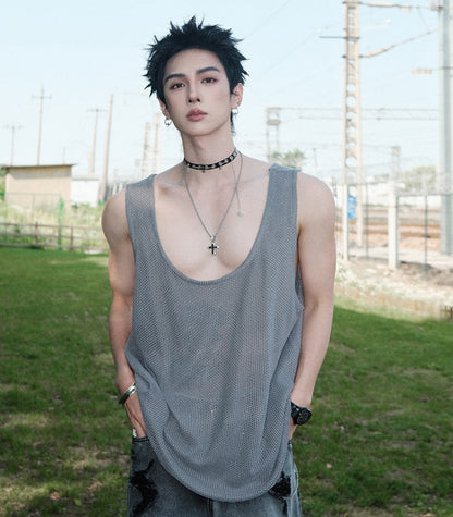 Oversize Ribbed Tank Top WN25068