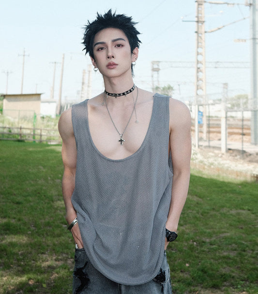 Oversize Ribbed Tank Top WN25068