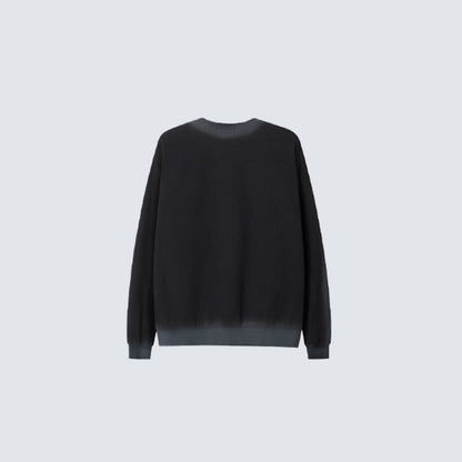 Washed Gradient Letter Embroidery Sweatshirt WN28116
