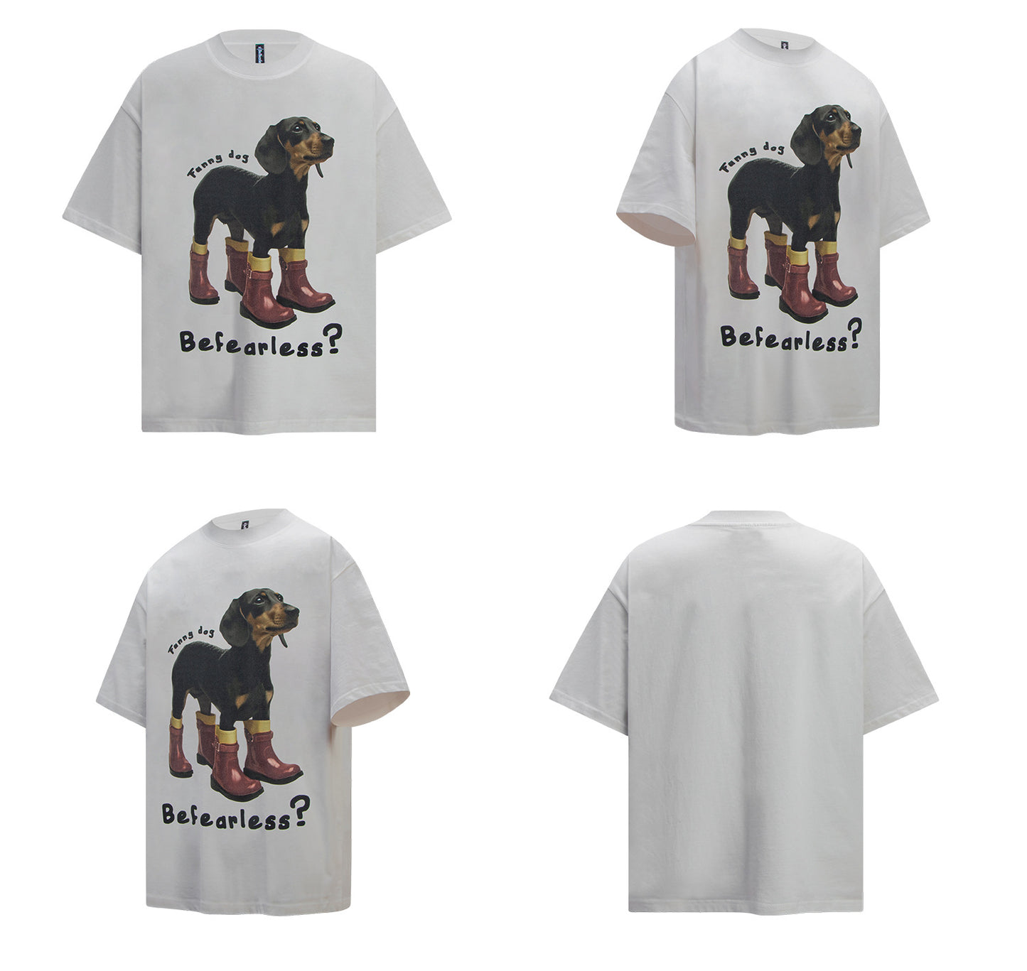 Dog Graphic Letter Short Sleeve T-Shirt WN26277