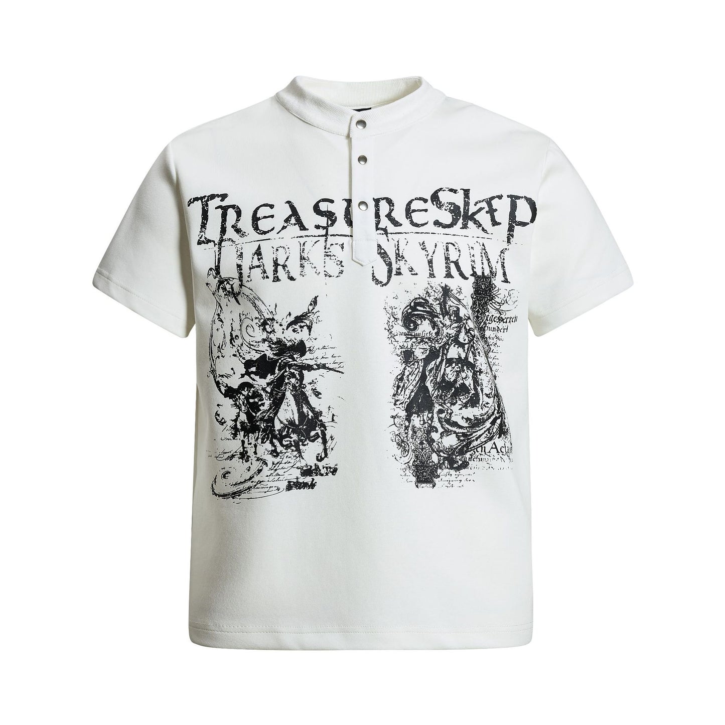 Air Layer Button Art Print Short Sleeve T-Shirt WN25998