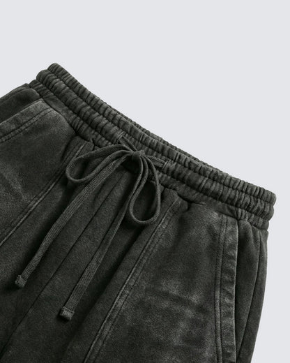 Washed Cargo Pocket Wide Leg Denim Jeans WN28019
