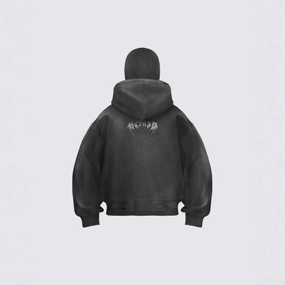 Gothic Letter Star Zipper Hoodie WN28097