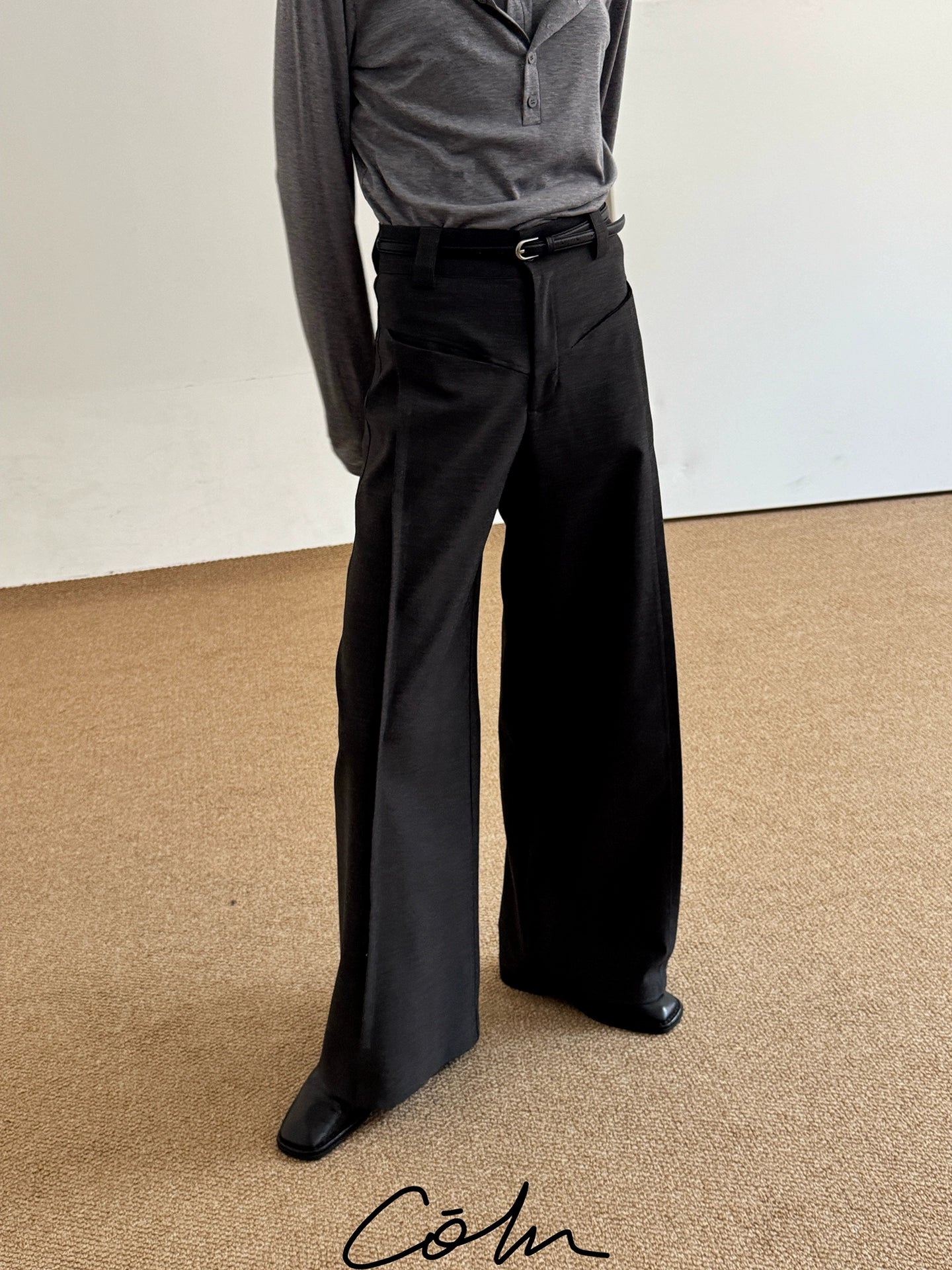 Pocket Design Wide Leg Trousers WN21493