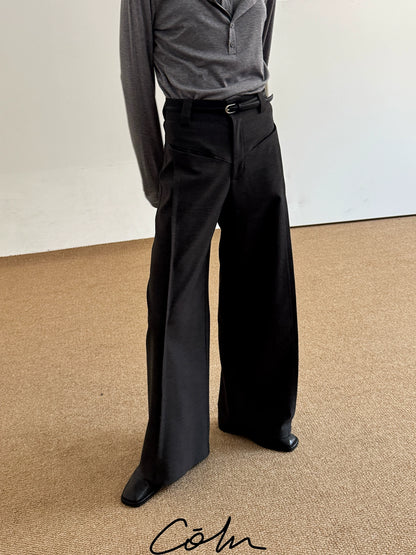 Pocket Design Wide Leg Trousers WN21493