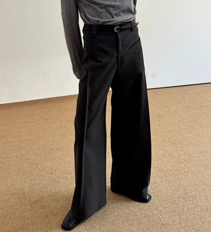 Pocket Design Wide Leg Trousers WN21588