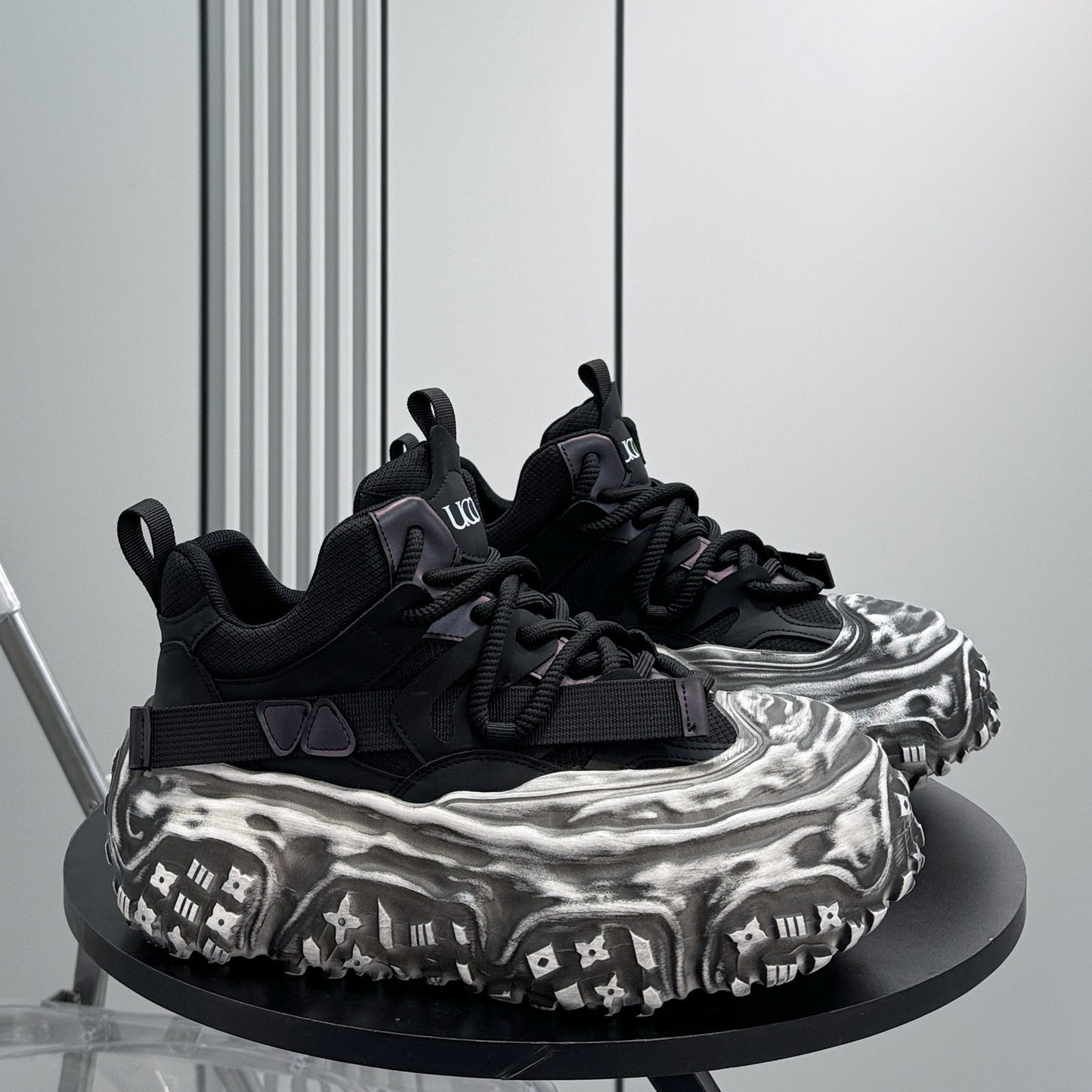 Strap Mesh Platform Chunky Sole Sneakers WN24659