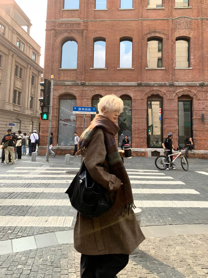 Shoulder-Pad Oversize Thick Coat WN19895