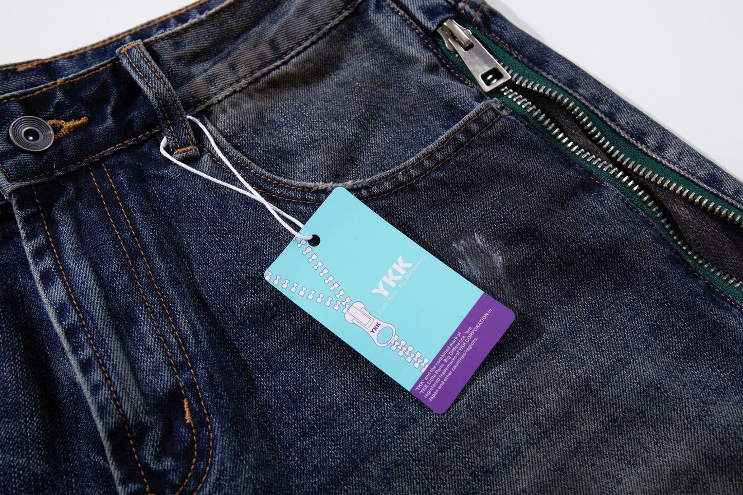 Panel Wash Wide Leg Denim Jeans WN23107