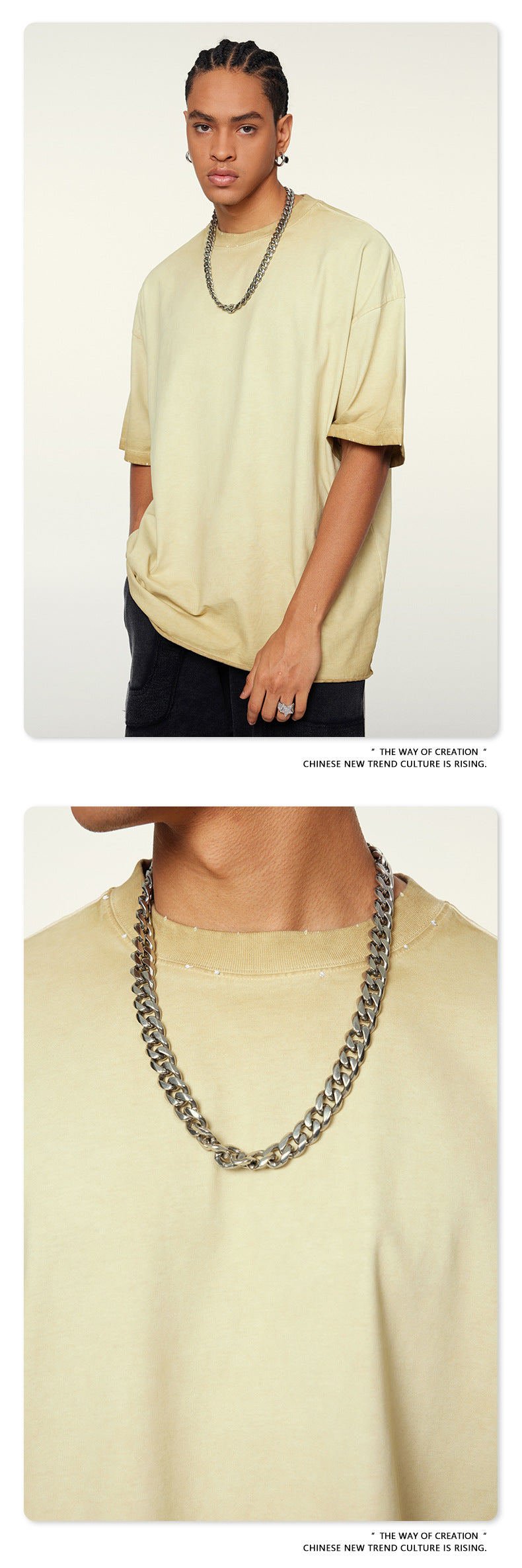 Washed Oversize Damage Short-sleeve T-shirt WN6451