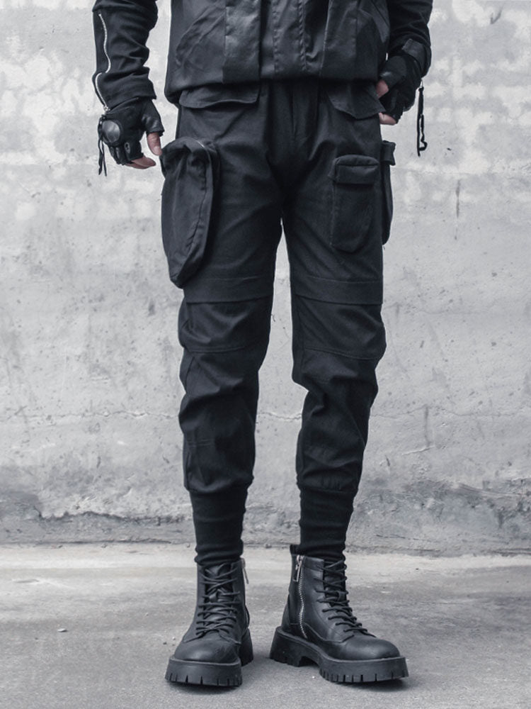 Tactical Bullet Pocket Functional Cuffed Cargo Pants WN22479