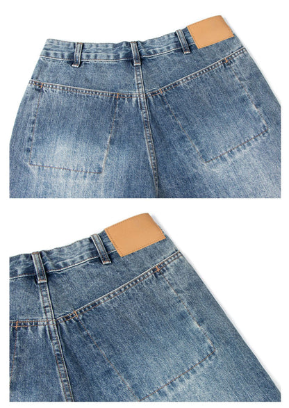 Washed Baggy Straight-Leg Jeans WN26397