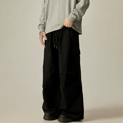 Washed Wide Leg Cargo Pants WN8967