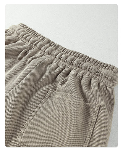 Oversize Waffle Polo Shirt & Waffle Shorts Setup WN6636