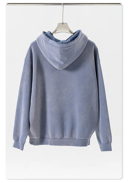 Oversize Fleece Lining Washed Pullover Hoodie WN9924
