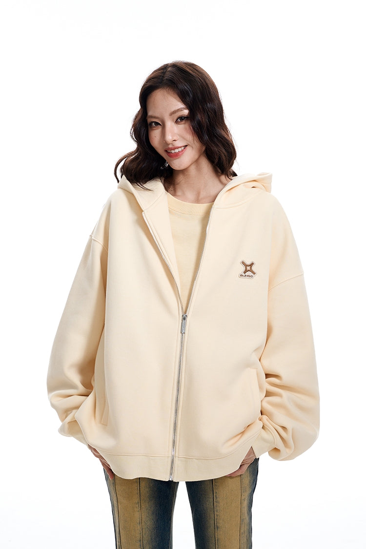 Thick Oversize Zipper Hoodie WN9756