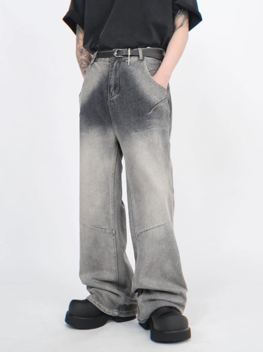 Wash Gray Straight Leg Denim Jeans WN5245
