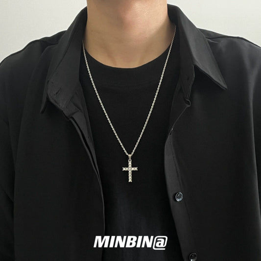 Full Rhinestone Cross Necklace WN19211