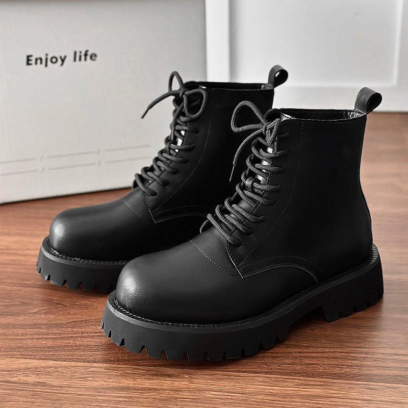 Chunky Lug Sole Platform Lace-Up Boots WN24551