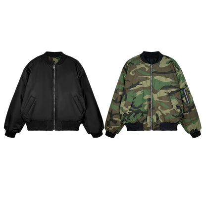 Reversible Camouflage Short Puffer Jacket WN10856